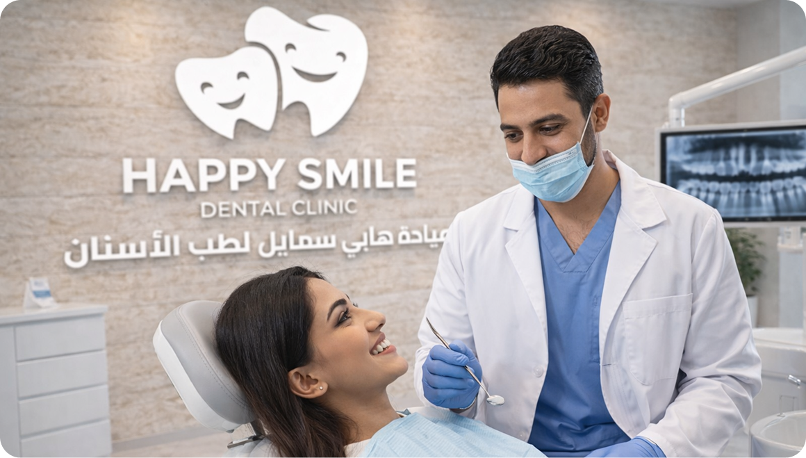 Clinic reception tour - Happy Smile Dental Clinic Al Ain